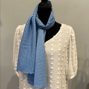 Blue Polka Dot Scarf